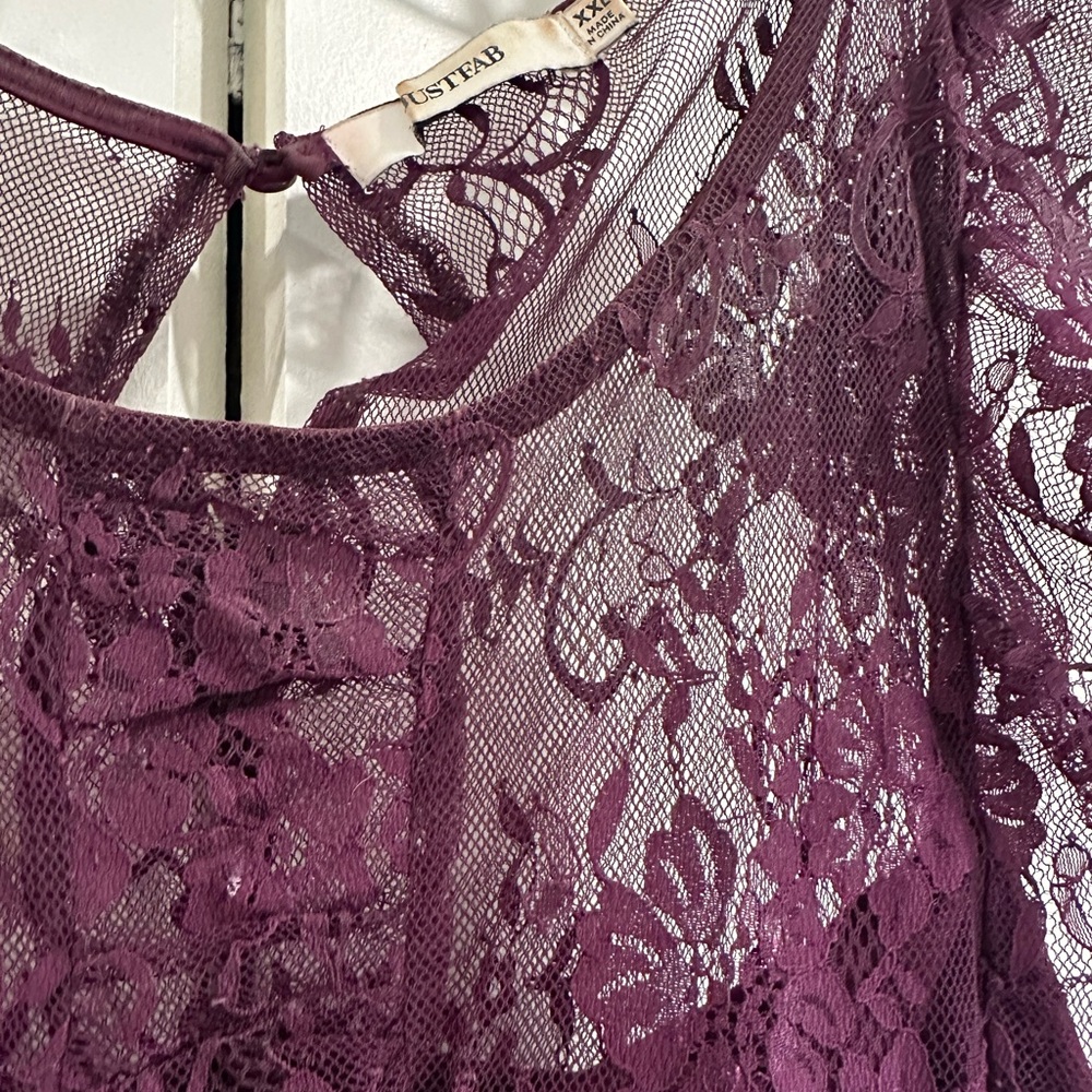 JustFab Deep Purple Lace Dress